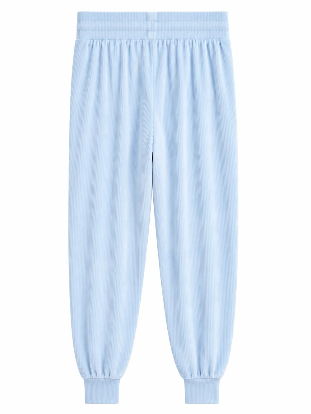 Victoria's Secret Ribbed Lounge Jogger Sweatpants XS Baby Blue Soft Cozy Velour